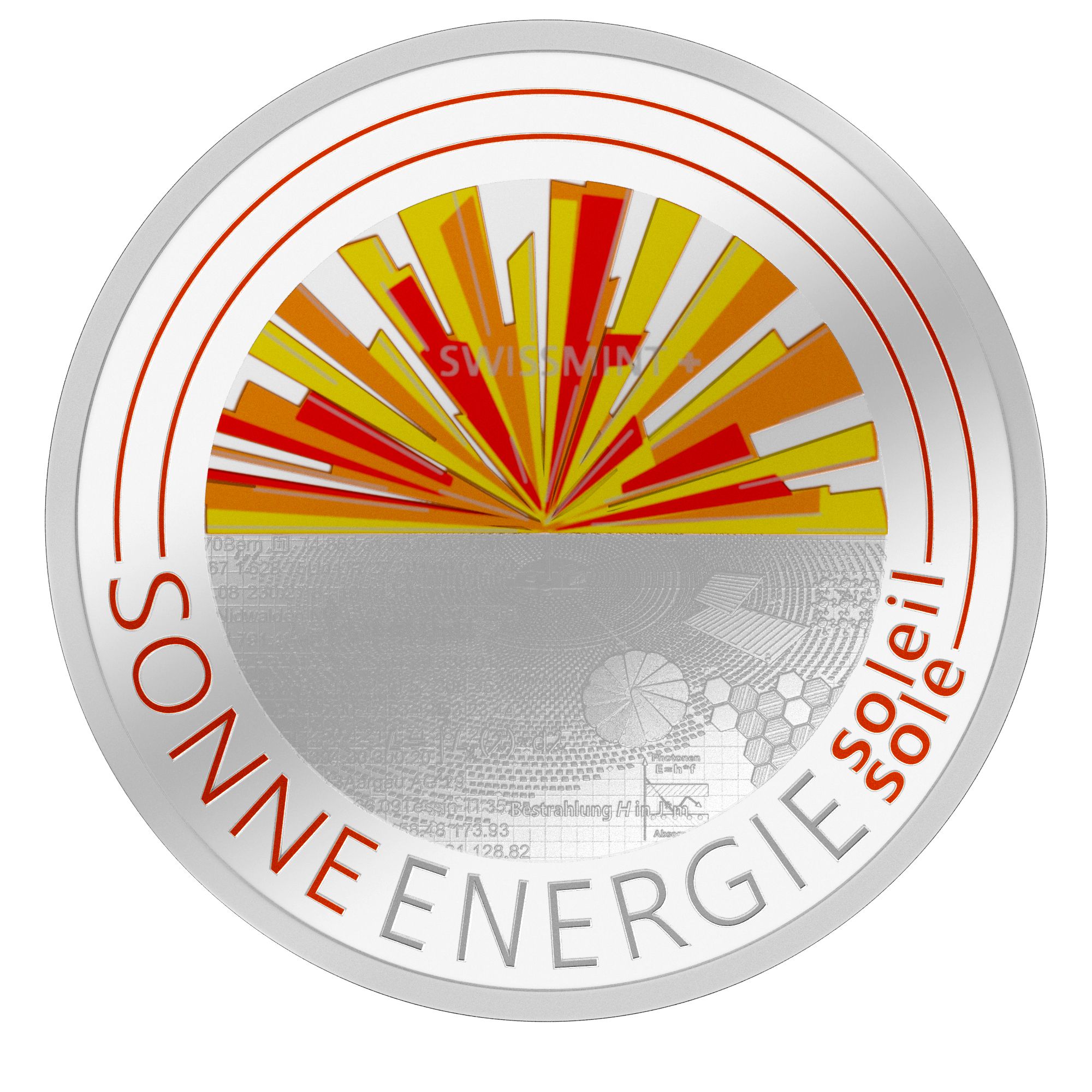 La moneta d’argento "Energia solare" svizzera da 20 franchi