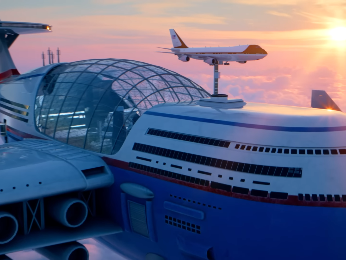 Sky Cruise er det nukleare flyvende skib designet af Hashem Al-Ghaili