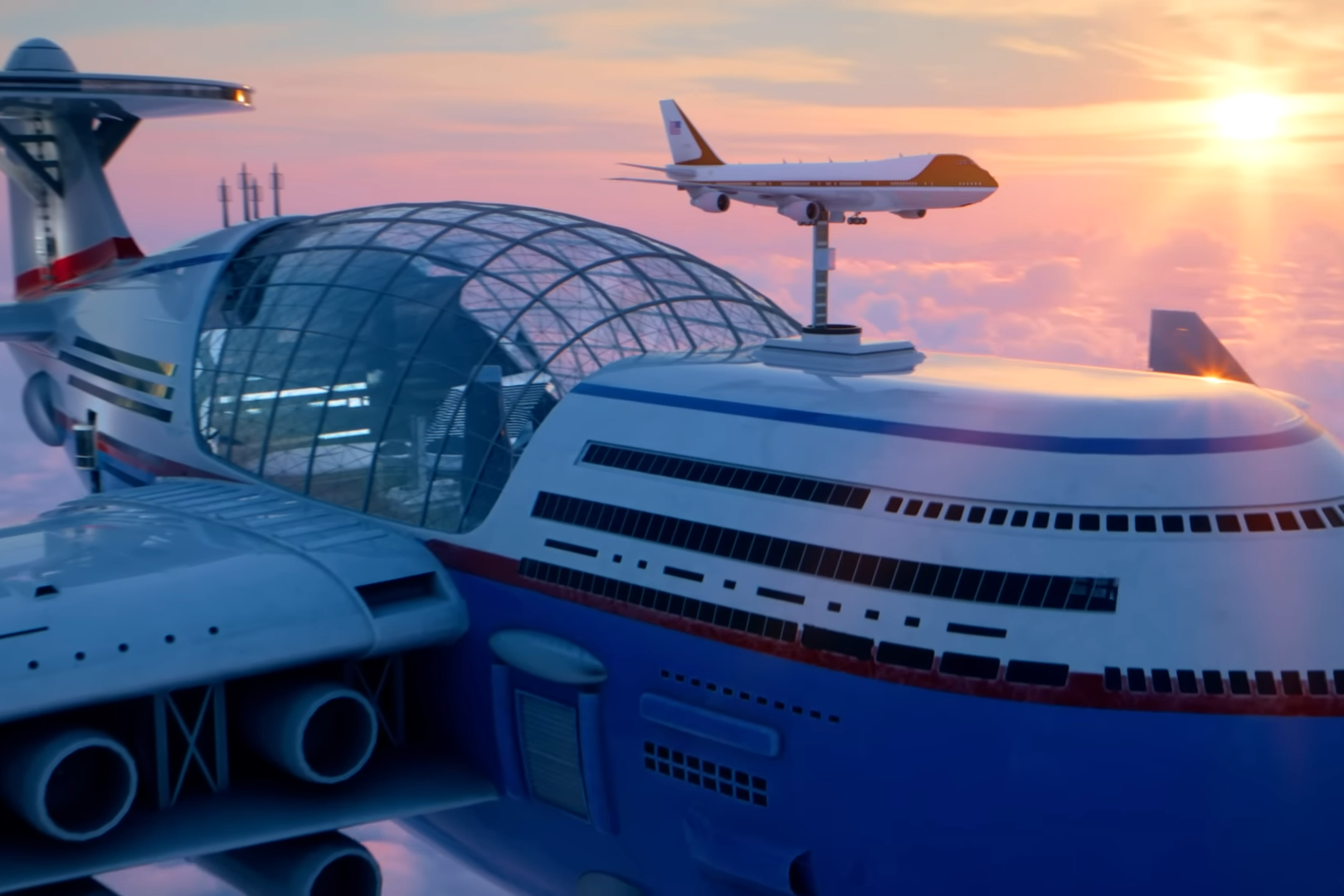 Sky Cruise är det nukleära flygande fartyget designat av Hashem Al-Ghaili