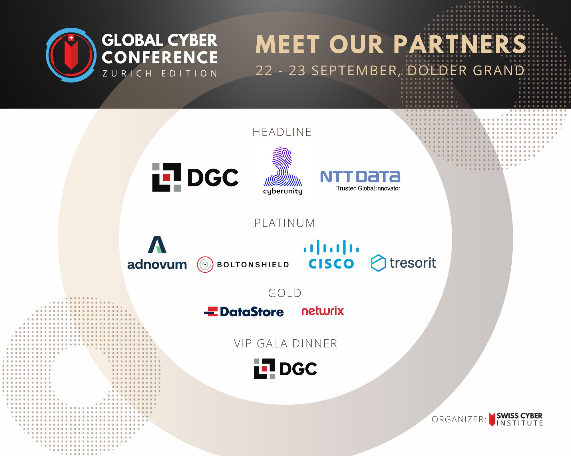 I partner della "Global Cyber Conferenze": l'evento è in calendario a Zurigo (Svizzera) il 22 e 23 settembre 2022