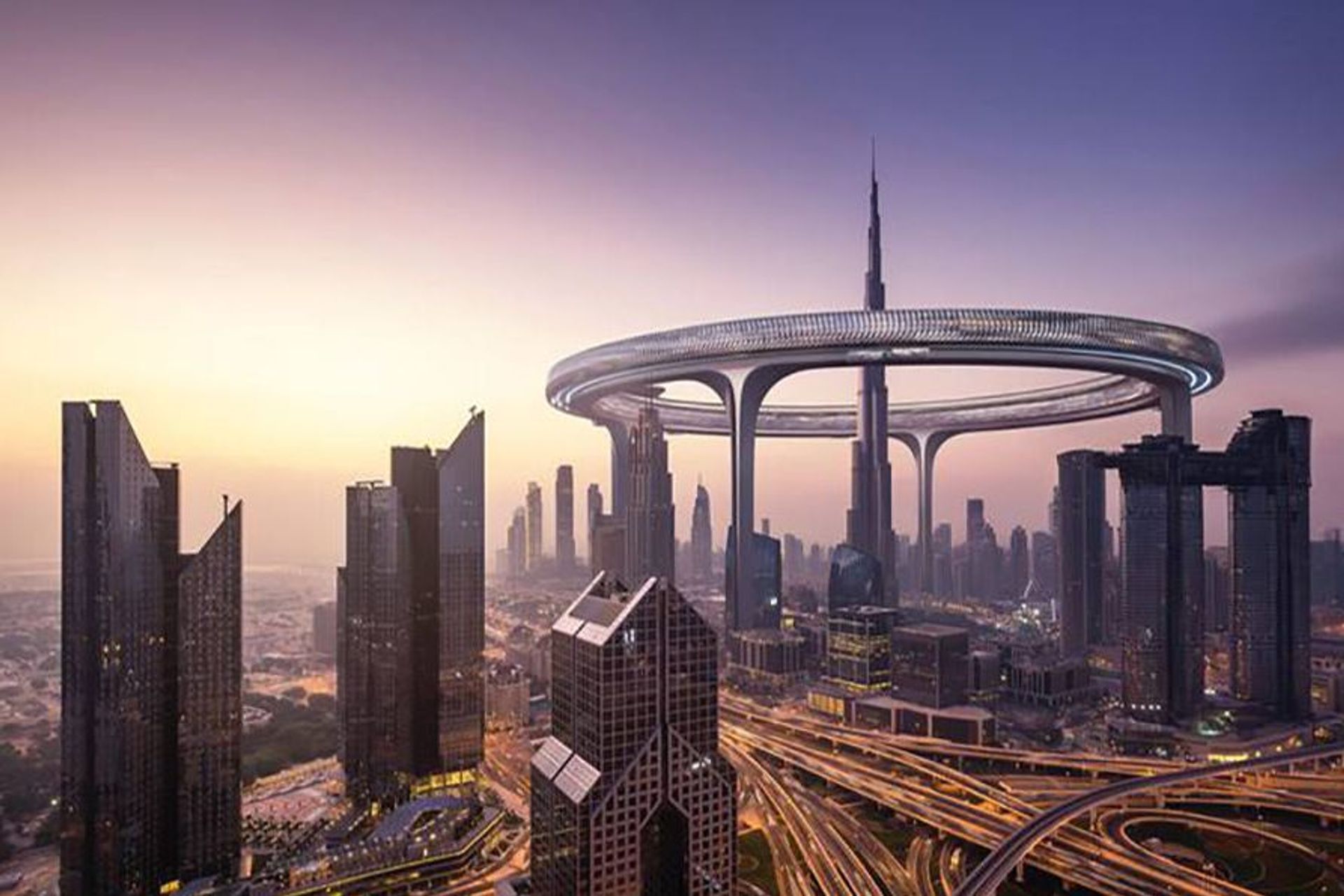 Downtown Circle Dubai kommer att bli en 3 km lång ringbyggnad