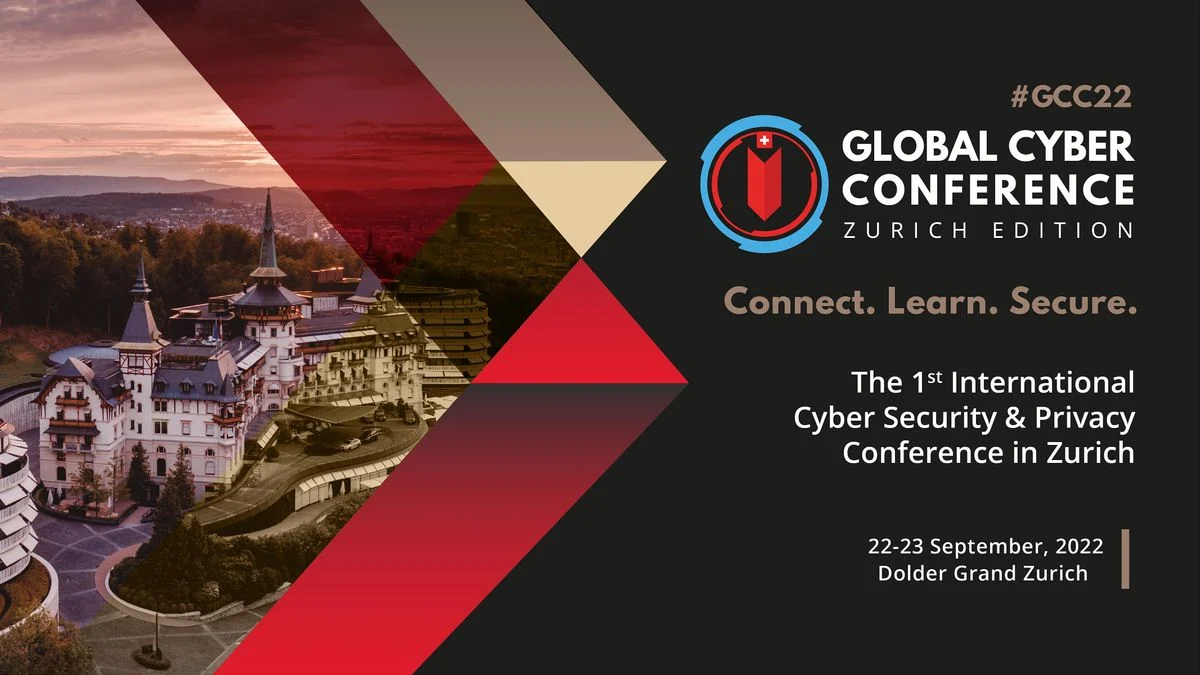 La locandina della "Global Cyber Conferenze": l'evento è in calendario a Zurigo (Svizzera) il 22 e 23 settembre 2022