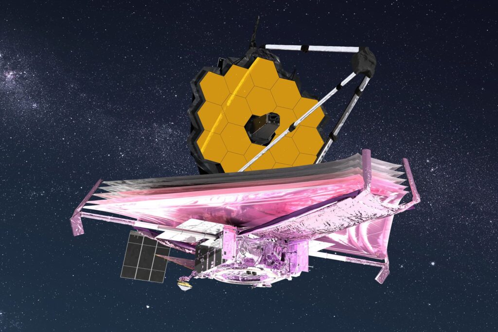 La parte inferiore del Telescopio Spaziale James Webb