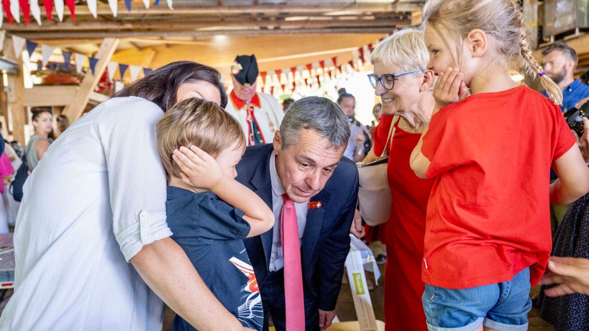 La visita di Ignazio Cassis, Presidente della Confederazione Svizzera, il Primo Agosto 2022 alla fattoria Stöckweid di Knonau