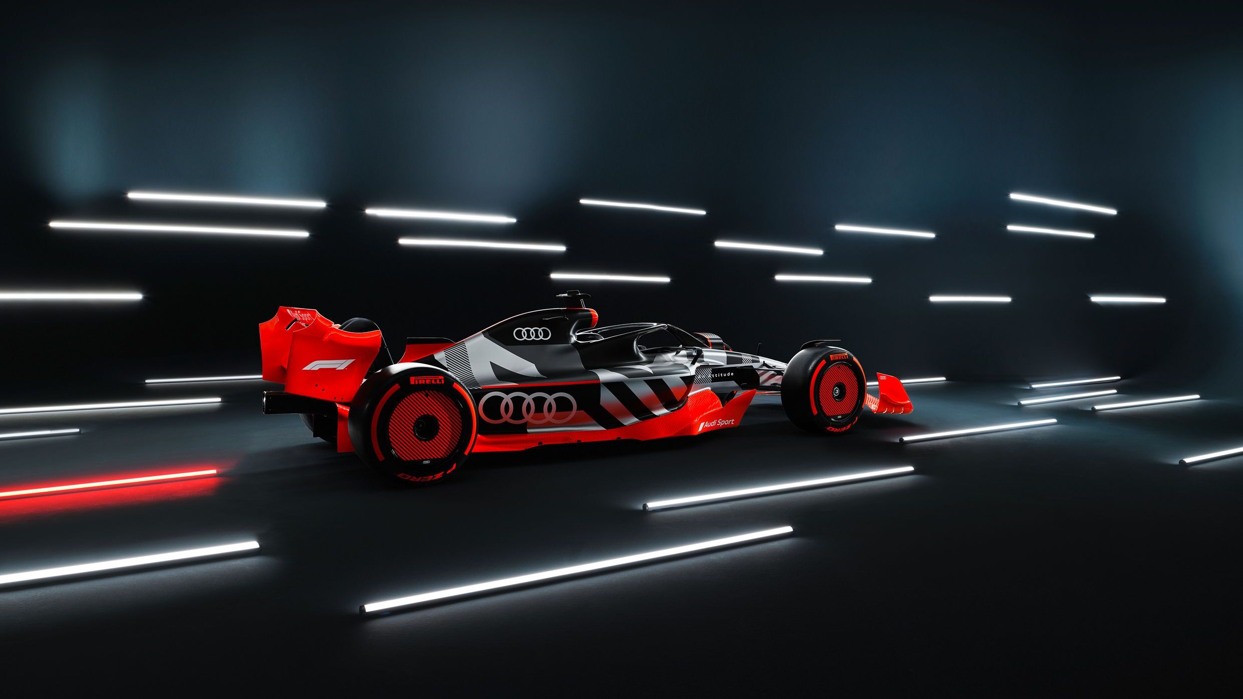 Una monoposto di Formula 1 adattata alla livrea Audi Sport (6)