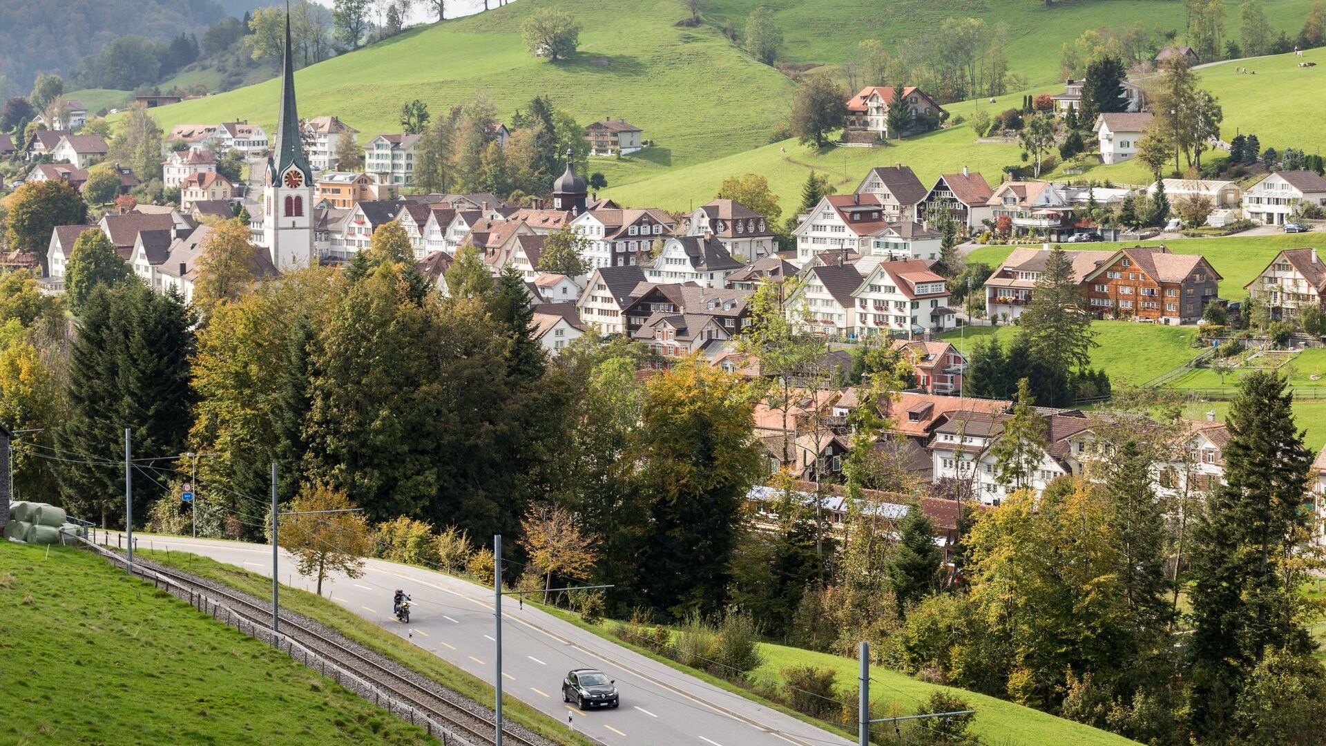 En oversikt over Gais kommune i Appenzell Ausserrhoden