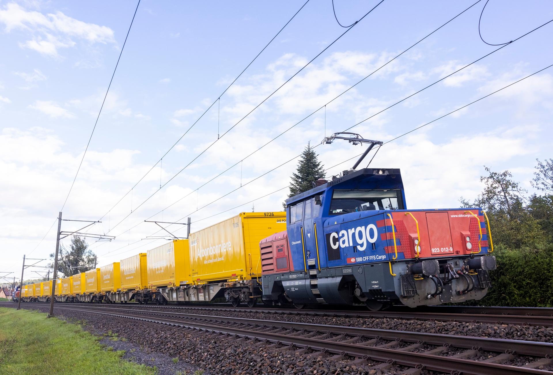 I test del treno spola congiunto SBB CFF FFS Cargo-La Posta Svizzera