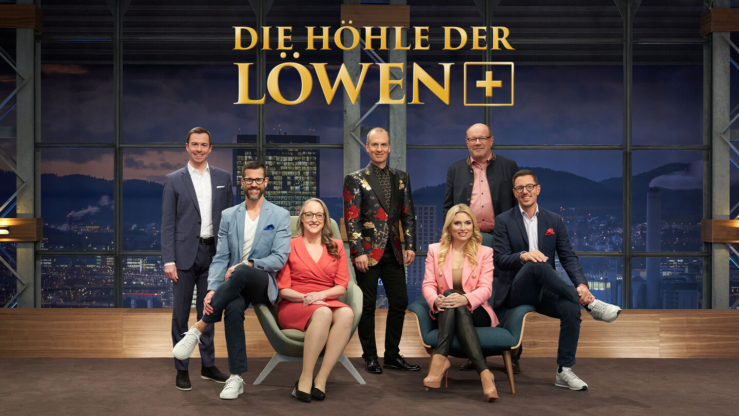 Il key visual di un'edizione precedente del talent per startup "Die Höhle der Löwen Schweiz" in onda su 3+ in Svizzera