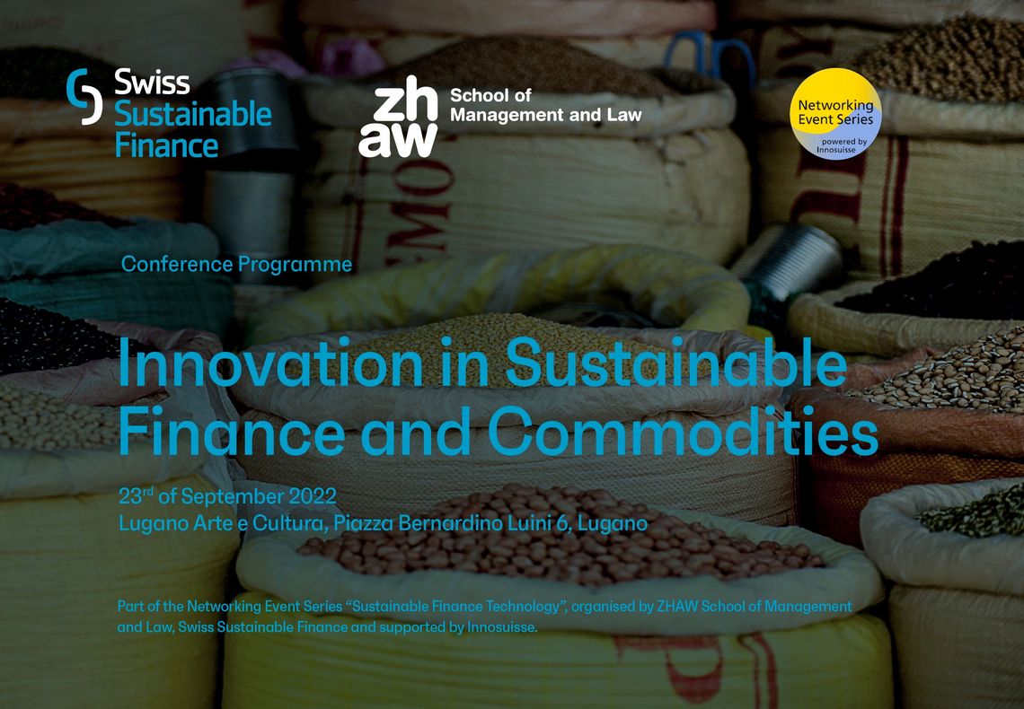 La copertina del programma di "Innovation in Sustainable Finance and Commodities"