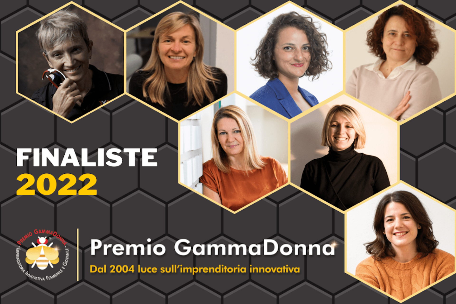 Le sette finaliste dell’edizione 2022 del "Premio GammaDonna"