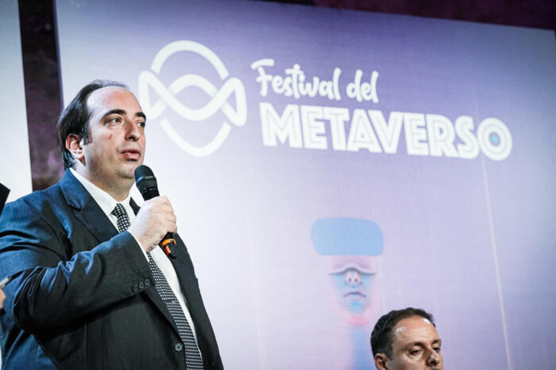 Gabriele Ferrieri, presidente dell'Associazione Nazionale Giovani Innovatori, al Festival del Metaverso