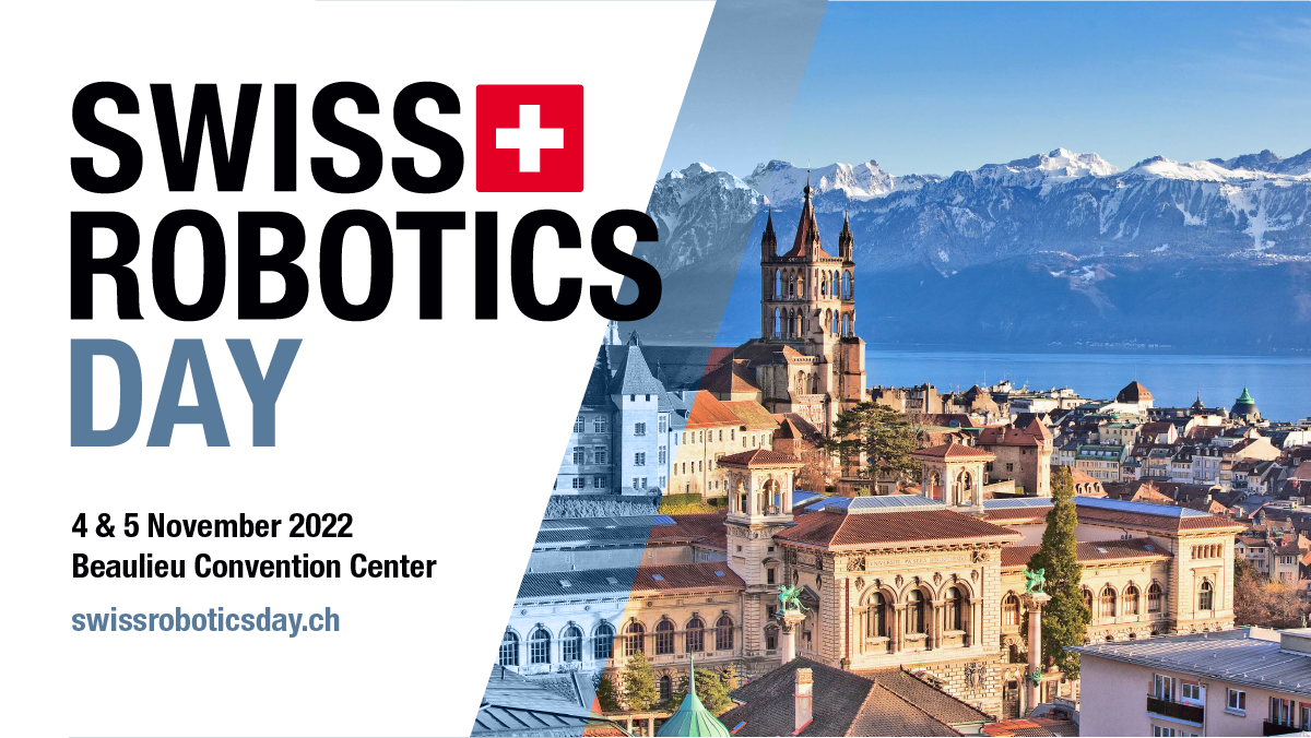 Il key visual dell'edizione 2022 dello "Swiss Robotics Day" atteso a Losanna (Vaud) il 4 e 5 novembre 2022