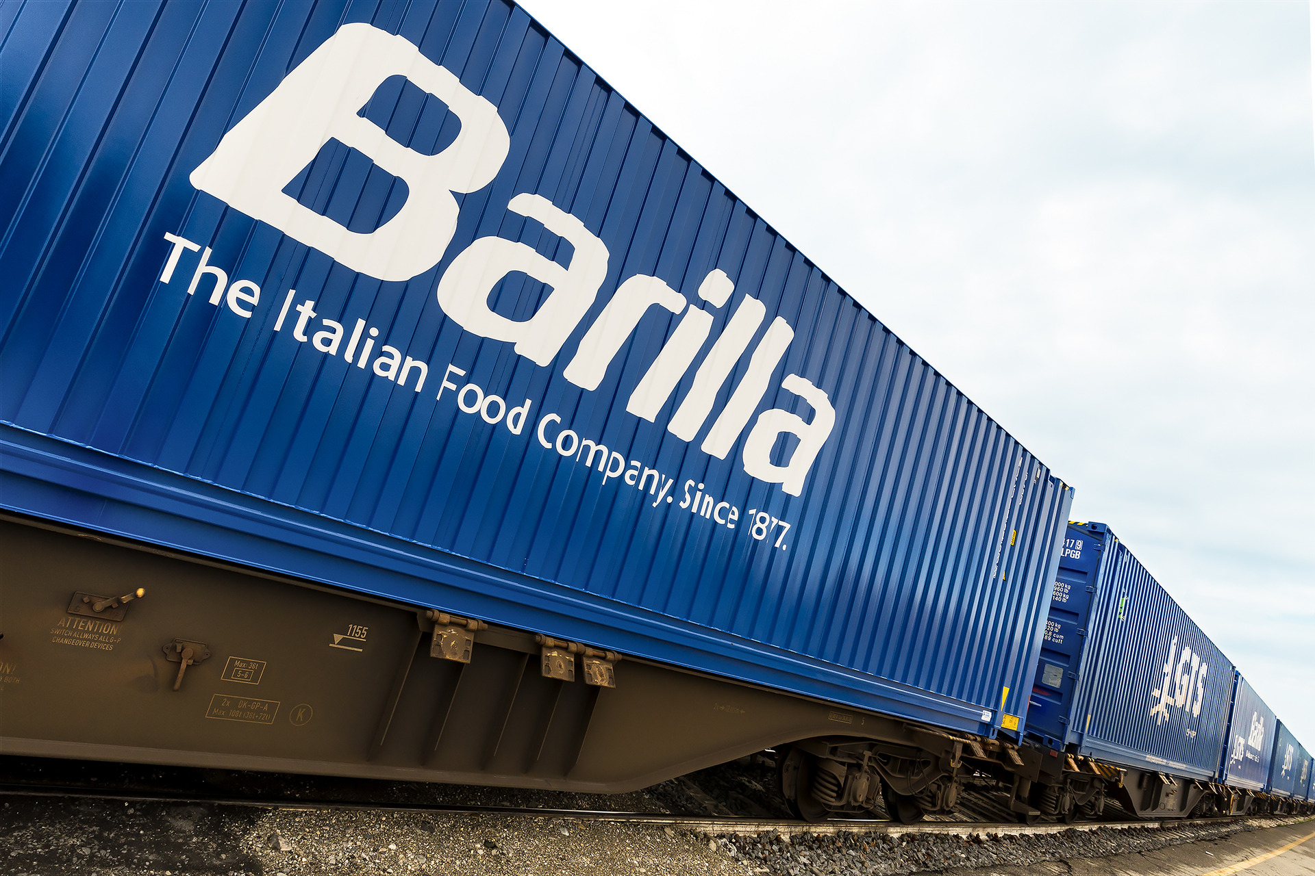 Il treno Barilla per il trasporto di pasta, pesti e sughi fra Parma e Ulm