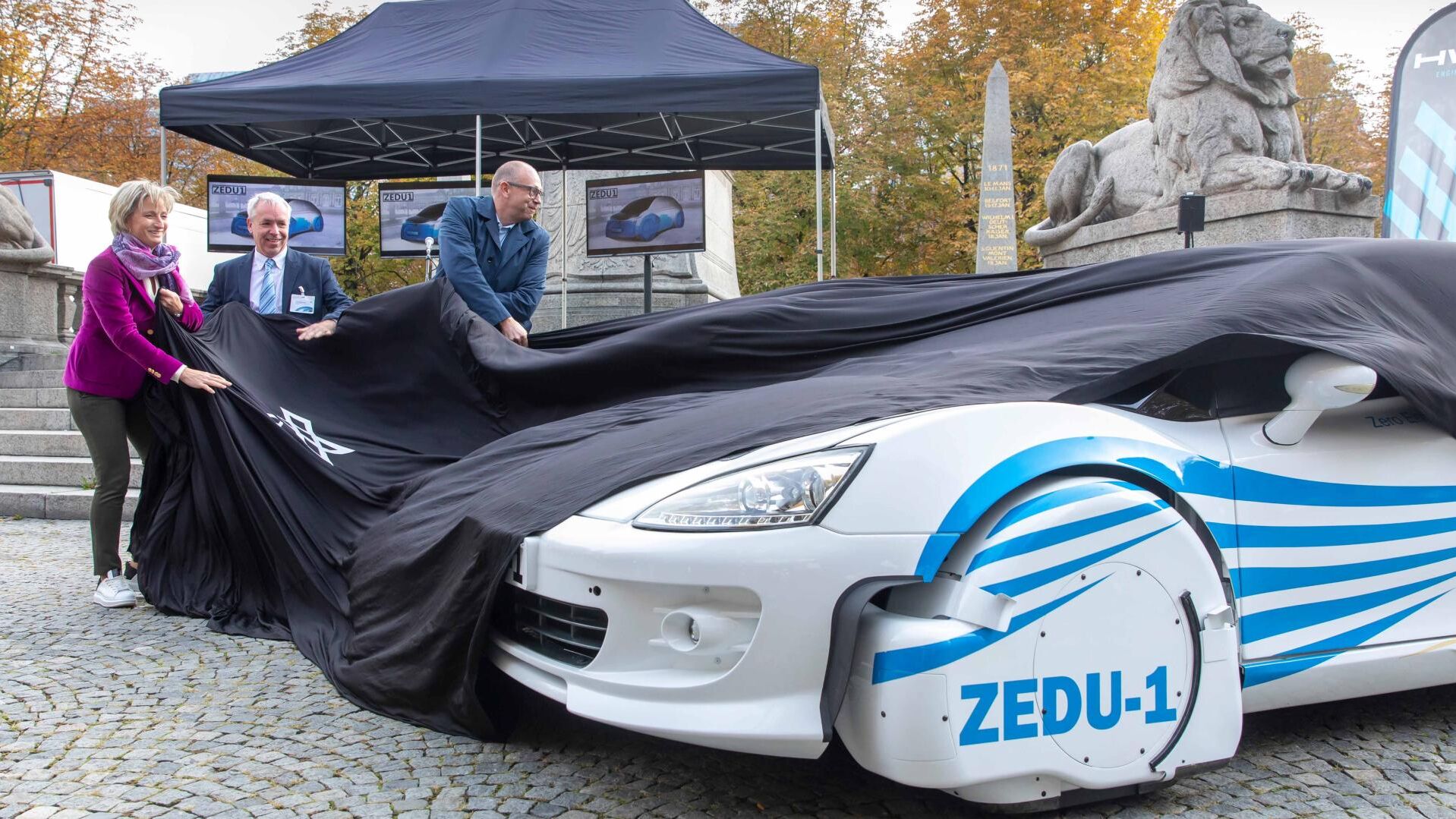 Il disvelamento del prototipo ZEDU-1 realizzato dai team di DLR e HWA a Stoccarda