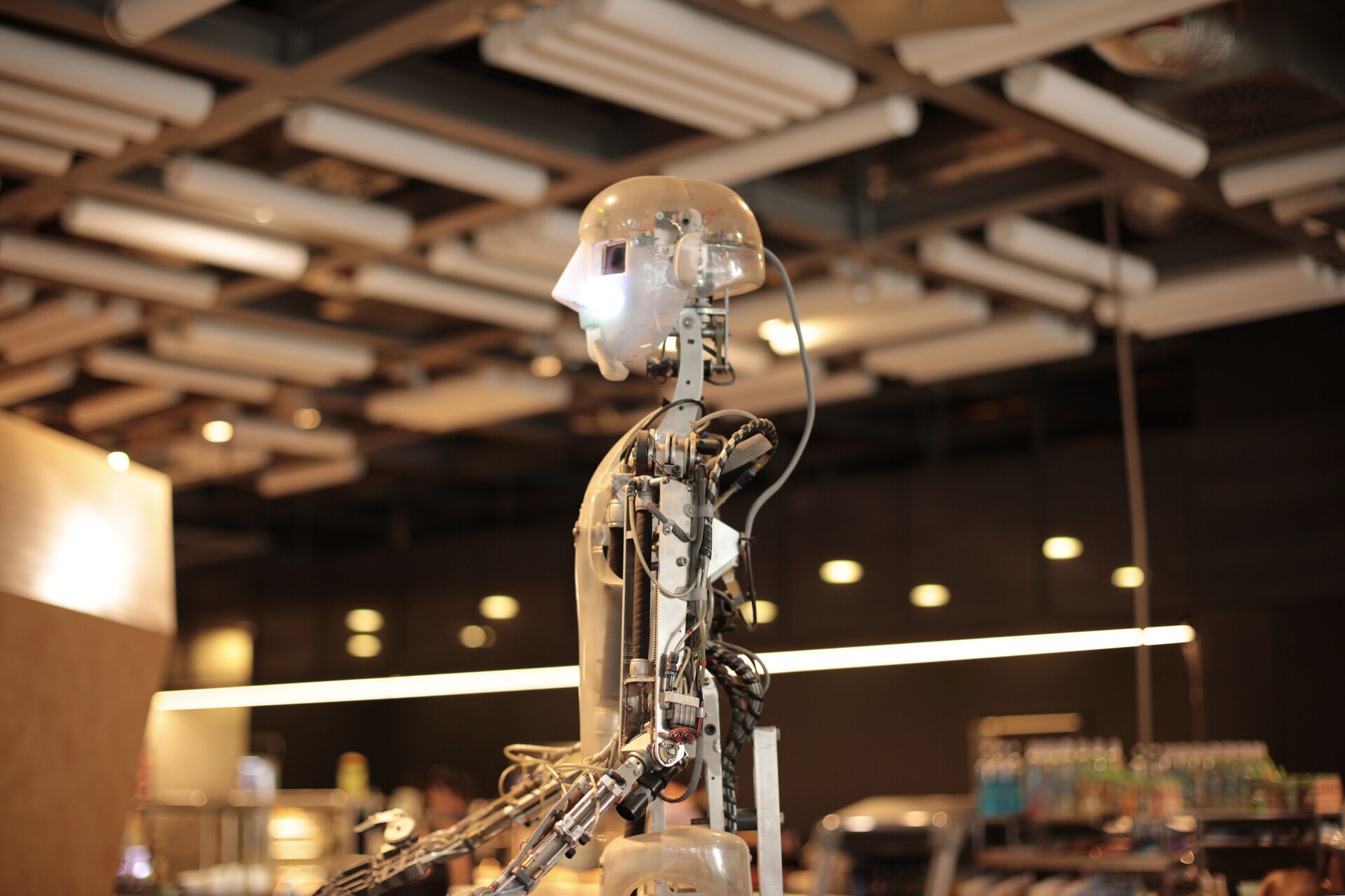 Un moderno robot con sembianze quasi umane