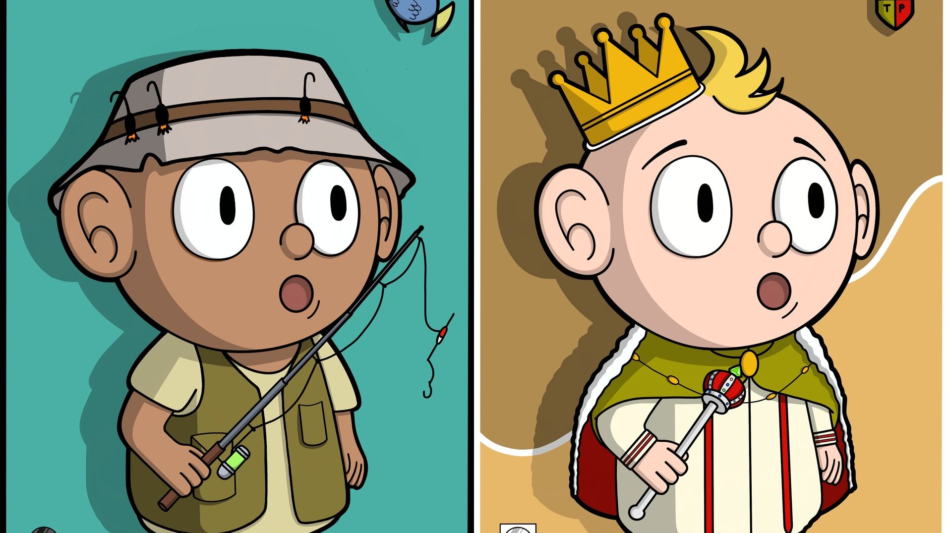 "Stereotypes Crew"의 Child Prodigy 컬렉션의 만화 스타일 아이들