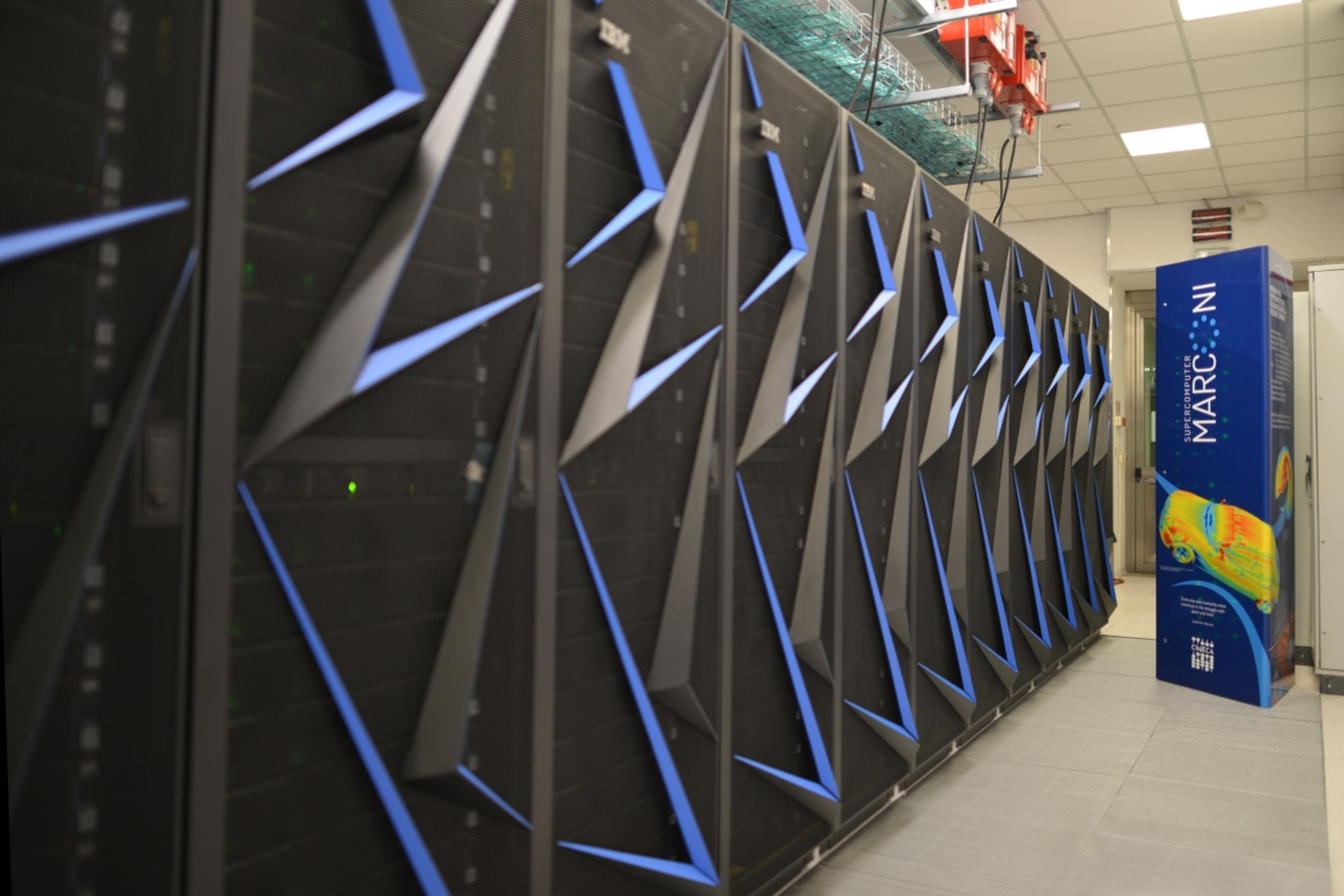 Ang Marconi 100 supercomputer sa punong-tanggapan ng CINECA sa Casalecchio di Reno (Bologna)