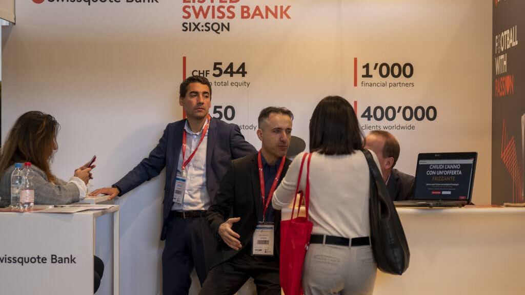 La Exhibition Area dell’edizione 2021 del “Lugano Finance Forum”