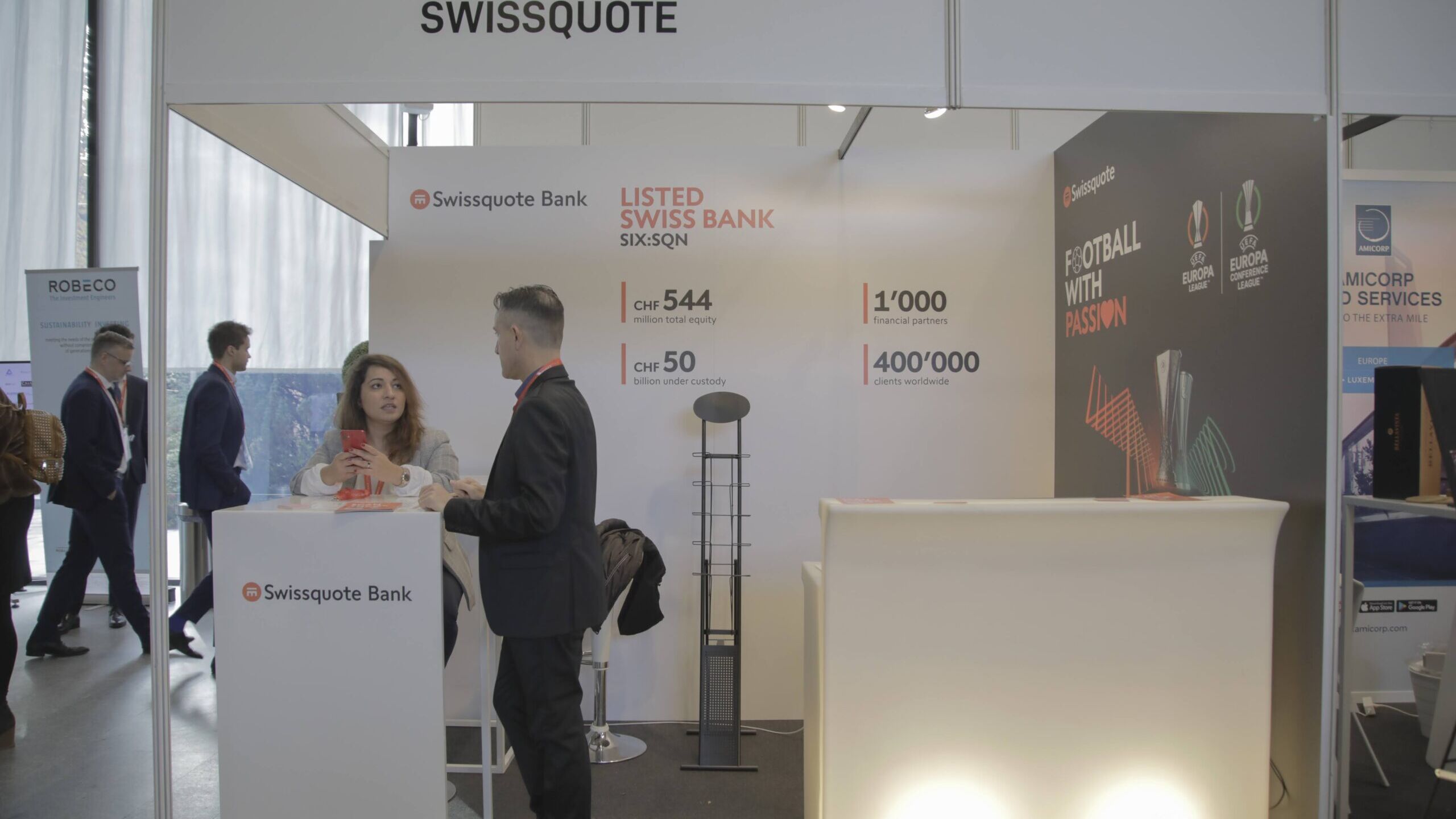 La Exhibition Area dell’edizione 2021 del “Lugano Finance Forum”
