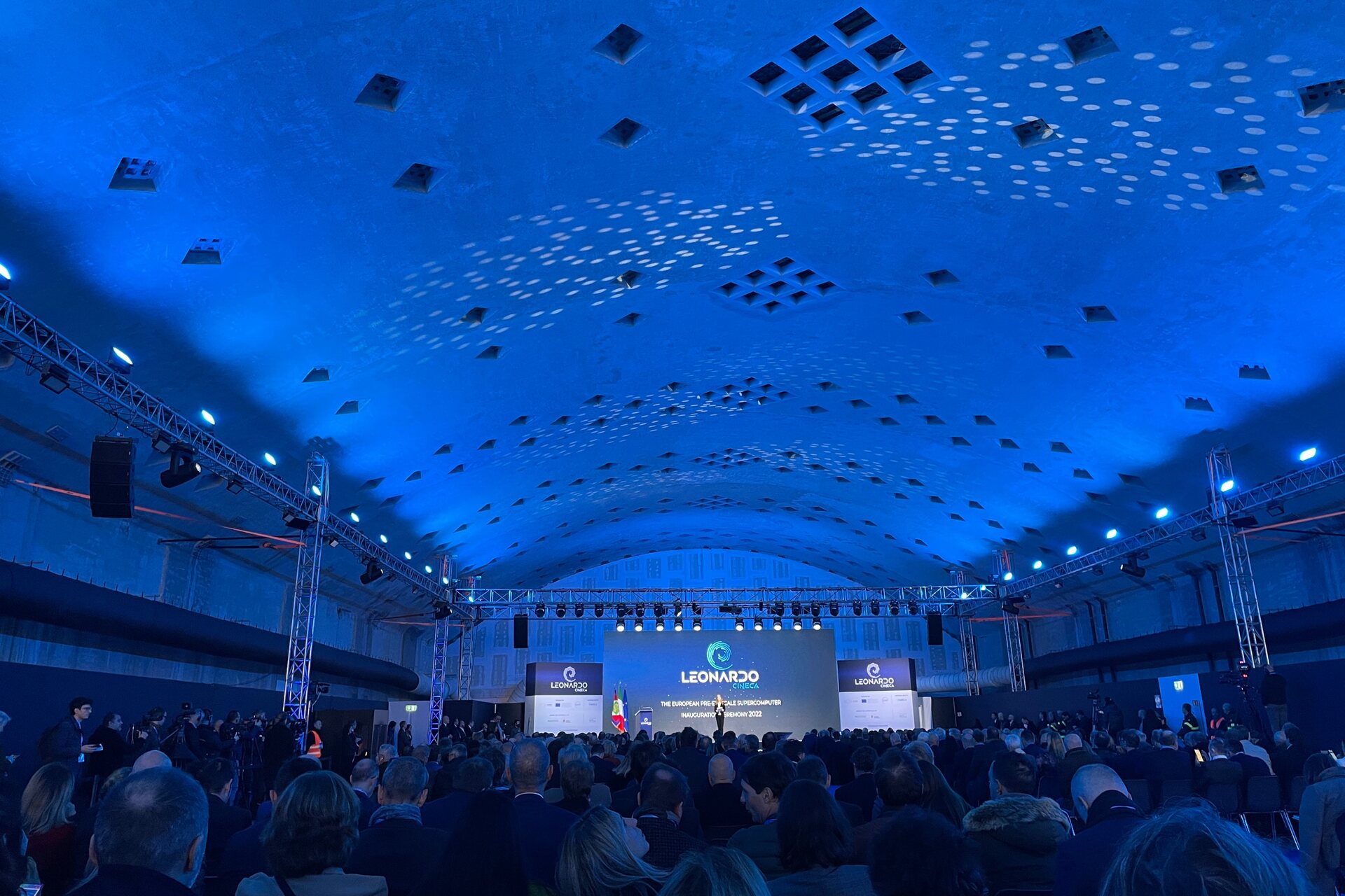 Церемонијата на инаугурација на суперкомпјутерот Леонардо во Болоња на 24 ноември 2022 година