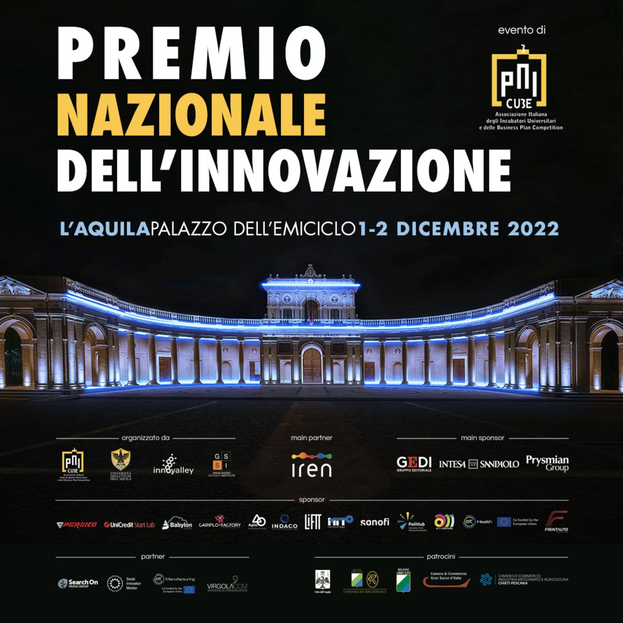 Kansallinen innovaatiopalkinto: Italian National Innovation Award -palkinnon 2022 painoksen avainkuva