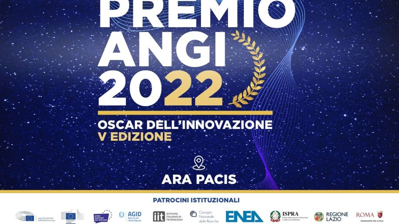 La locandina di presentazione del “Premio ANGI - Oscar dell’Innovazione” 2022