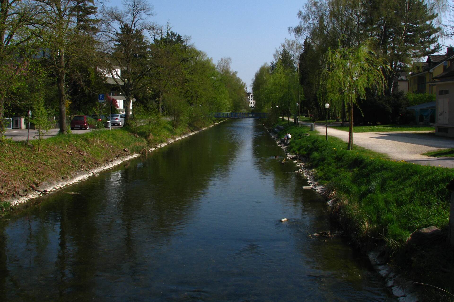 Rzeka Glatt w Dübendorf w kantonie Zurych