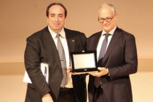 Oscar dell'Innovazione: Gabriele Ferrieri, Presidente dell’Associazione Nazionale Giovani Innovatori, e Roberto Gualtieri, Sindaco di Roma