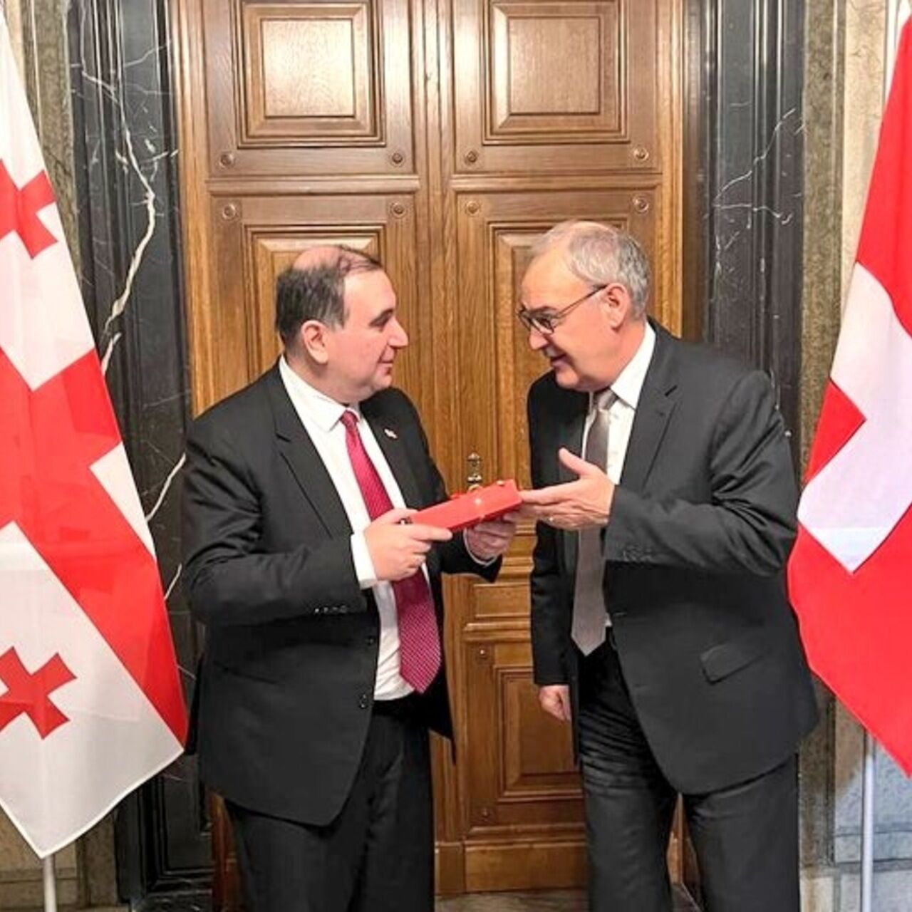 Educazione ricerca innovazione: il Consigliere Federale svizzero Guy Parmelin e il Ministro georgiano Mikheil Chkhenkeli