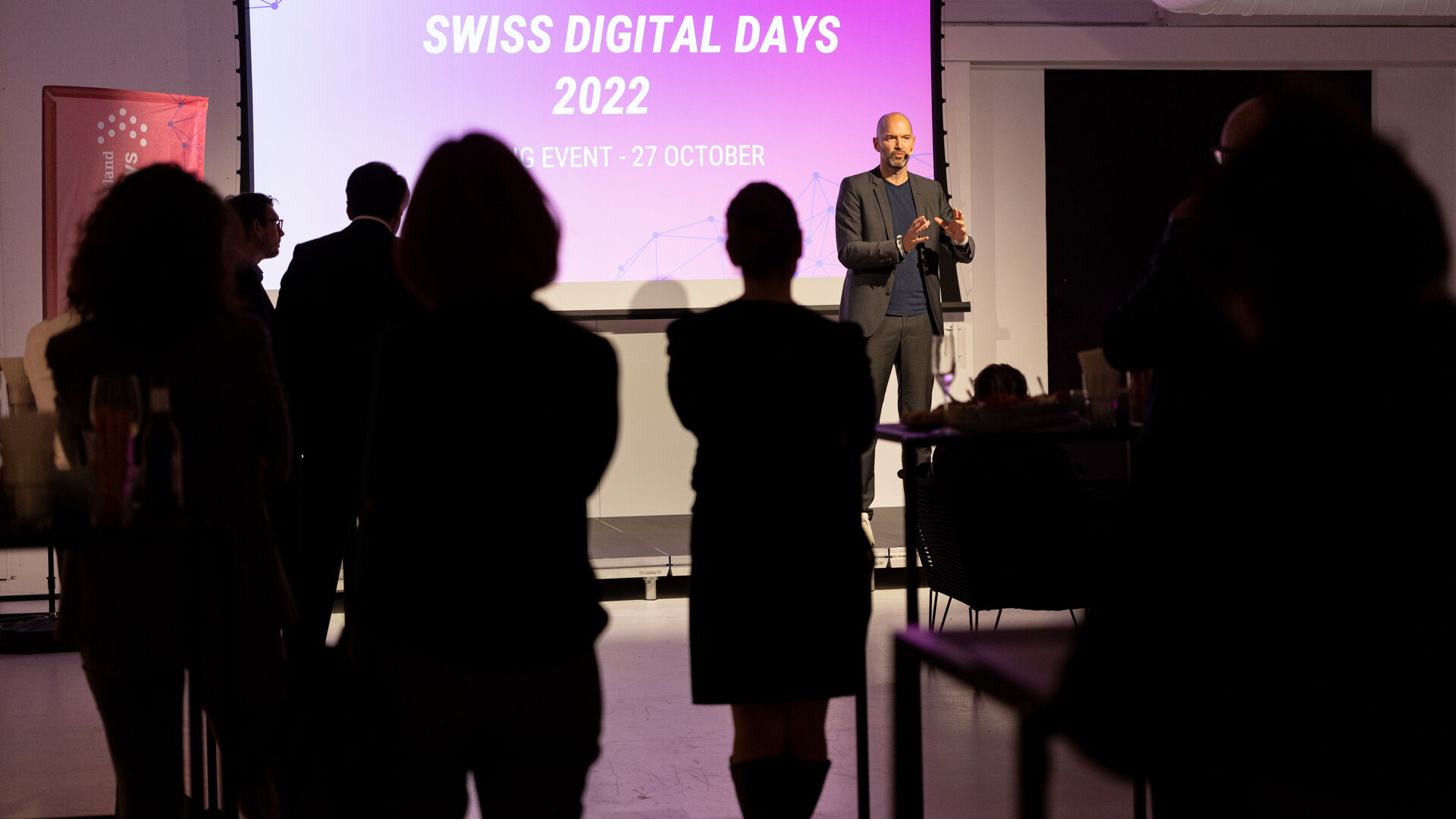 Swiss Digital Days: o evento de encerramento dos "Swiss Digital Days" 2022 no Freiruum em Zug (Zug) em 27 de outubro