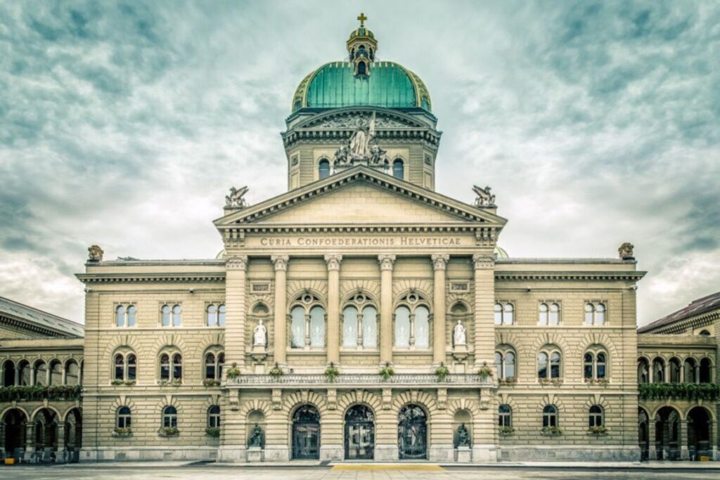 WEF 2023: Het Federale Paleis in Bern is de zetel van de regering van Zwitserland
