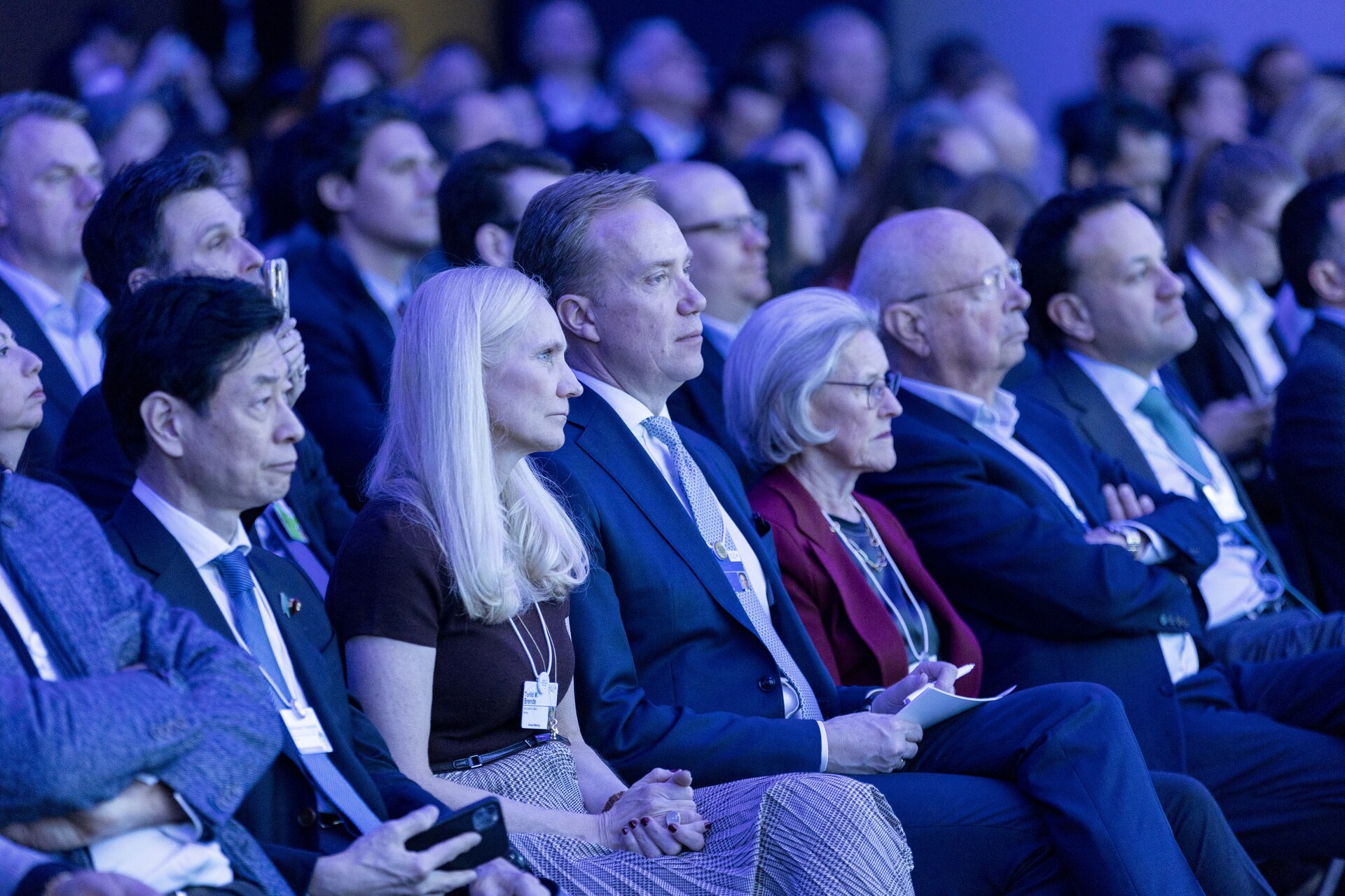 WEF: Il pubblico intervenuto nel corso del Global Economic Outlook “Is this the End of an Era?” all’edizione 2023 del World Economic Forum a Davos