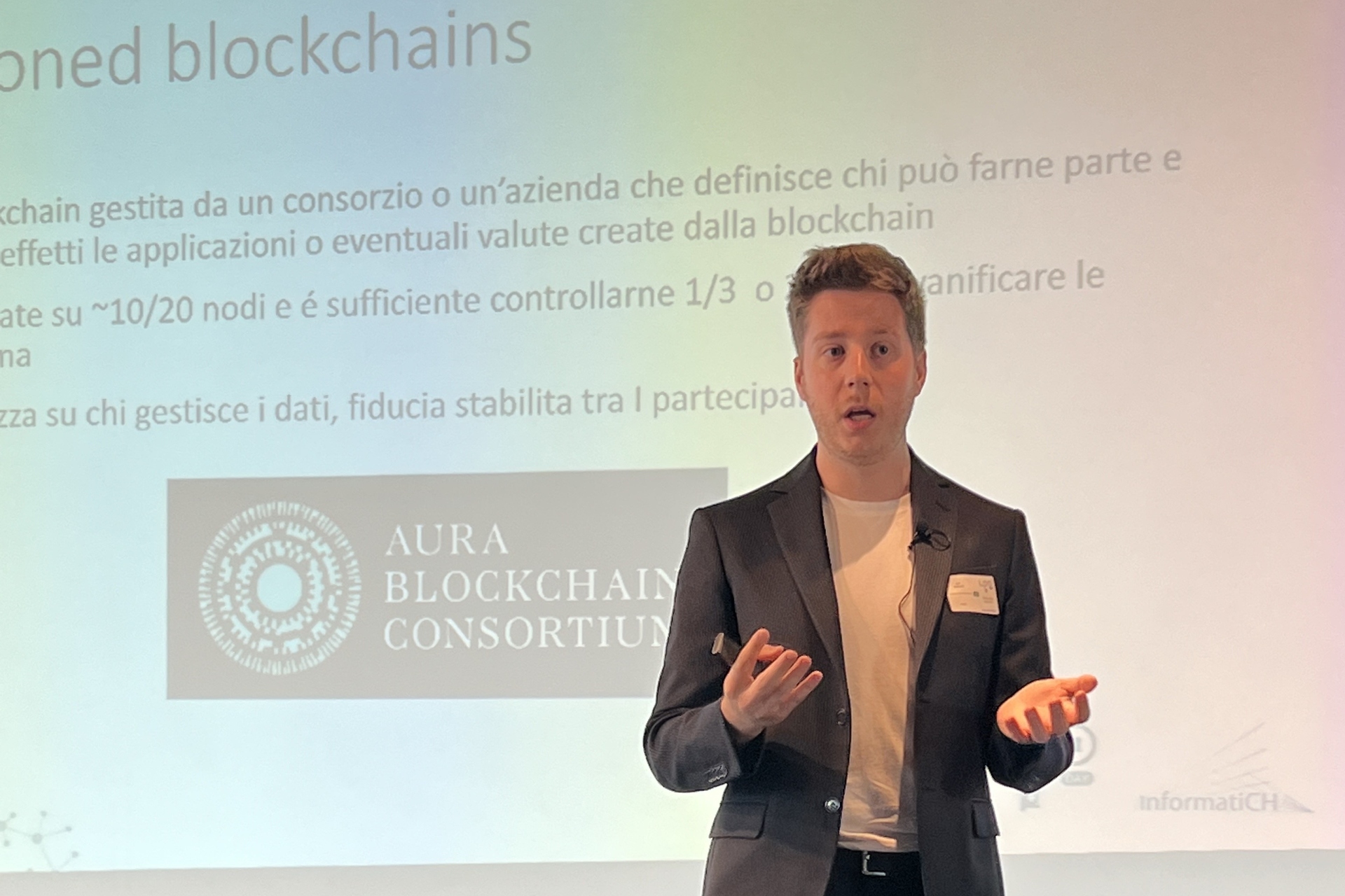 Dati personali: Luca Ambrosini, Blockchain Builder e CEO e Co-Founder di Studio Rubicon, è stato uno dei relatori all’edizione 2023 dello “LPD Day” di Lugano il 24 marzo 2023
