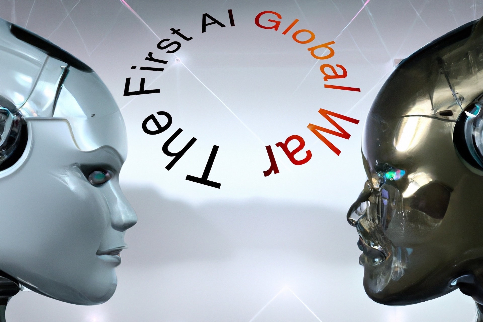 Intelligence Artificielle : une représentation artistique de la "First AI Global War", littéralement la "Première Guerre Mondiale de l'Intelligence Artificielle", créée par l'auteur de l'article avec Dall-E