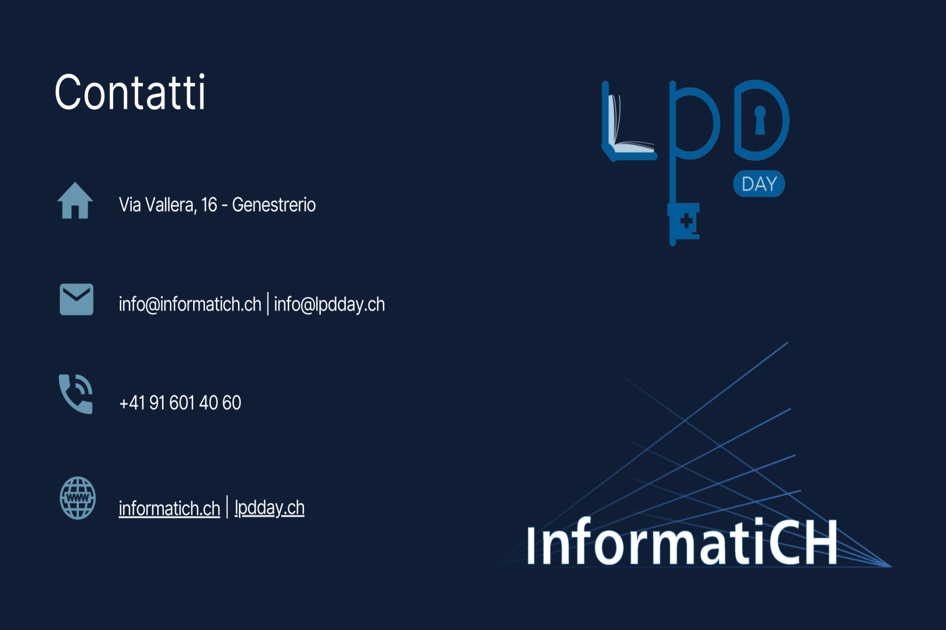 LPD Day: l’edizione 2022 dello “LPD Day” al LAC Lugano Arte Cultura: i contatti degli organizzatori