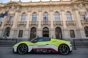 Autonomous driving: the Maserati MC20 Cielo set up by the Milan Polytechnic and equipped with a robo-driver