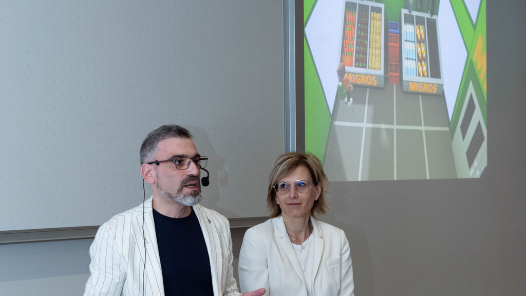 ated4special: Cristina Giotto Boggia e Luca Mauriello, rispettivamente Presidente e Direttore e Vice Presidente di ATED, alla mattinata di workshop presso la SUPSI del 2 aprile 2023 nell’ambito del progetto tecnologico e solidale di contrasto all’autismo