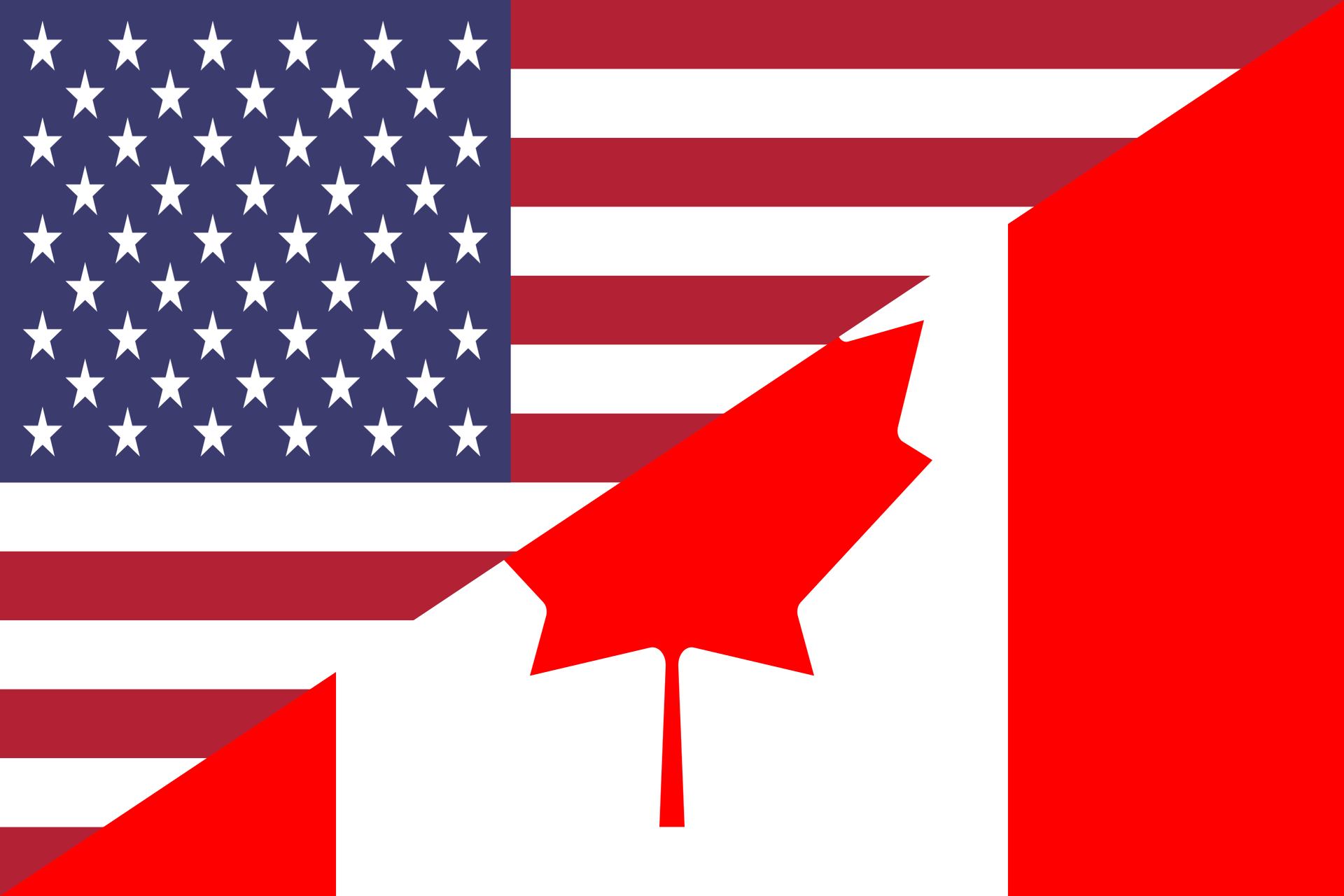 Modernità: crasi fra le bandiere degli Stati Uniti d’America e del Canada