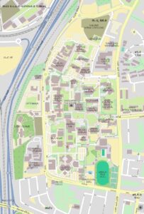 Tel Aviv: la mappa del campus dell’Università di Tel Aviv in Israele