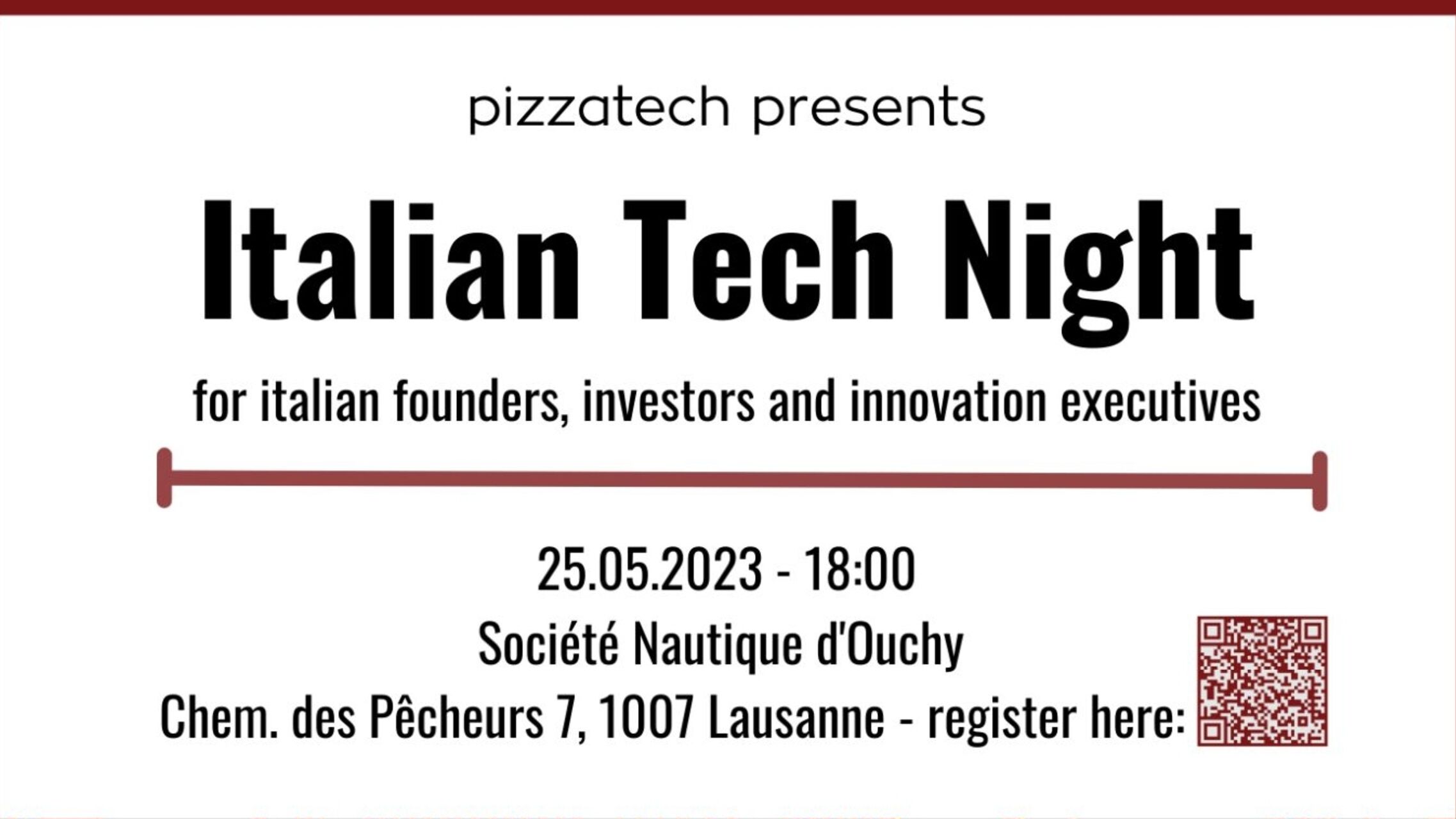Italian Tech Night: la parte superiore della locandina della seconda edizione della “Italian Tech Night”