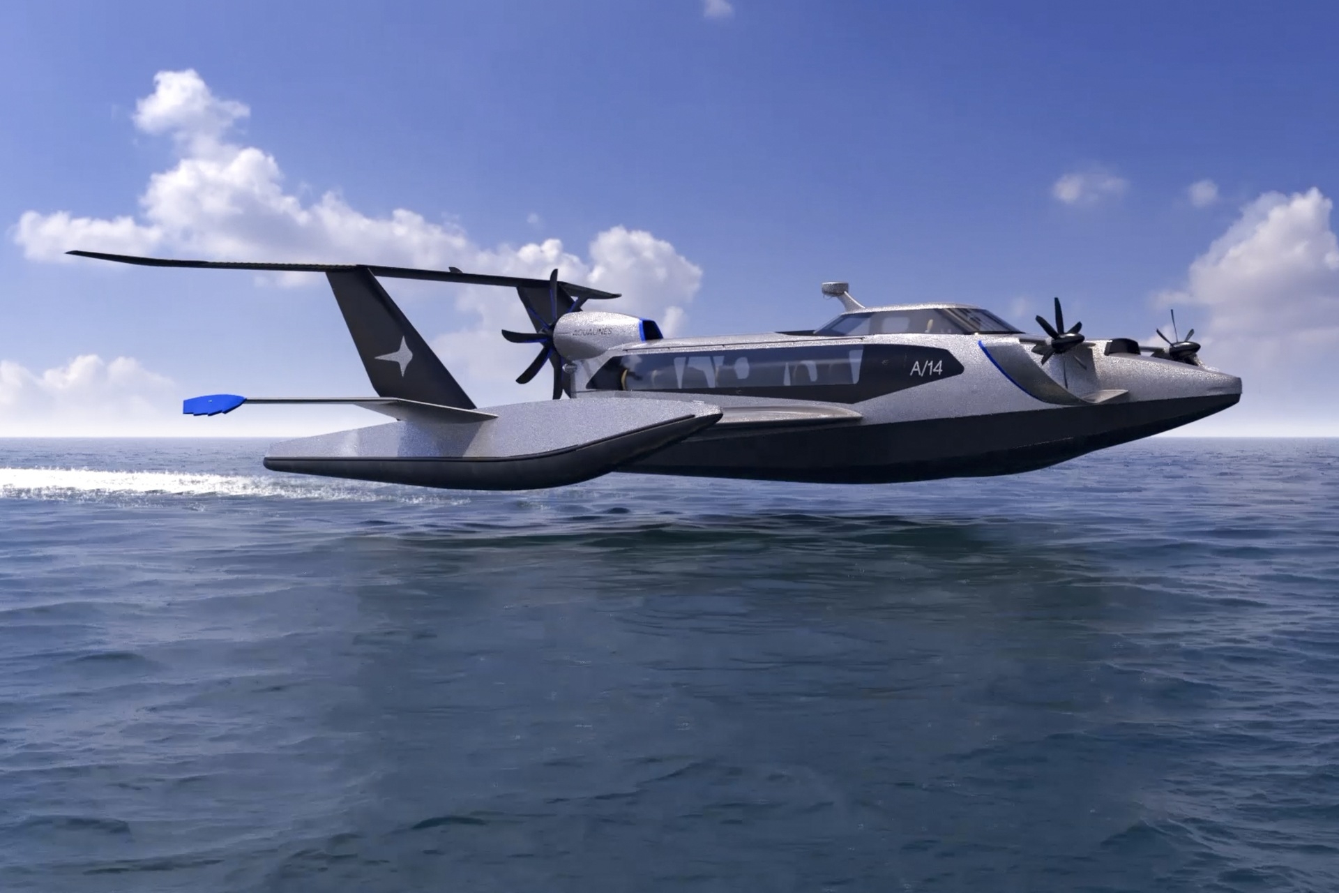 Alpine & Aqualines: ілюстрація навігаційного літака Aqualines у дії на морі