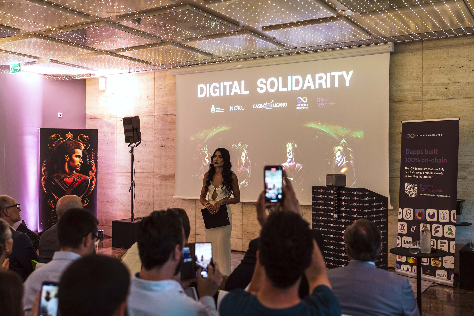 Digitální solidarita: večer věnovaný sbírce NFT kasina Lugano ve Švýcarsku