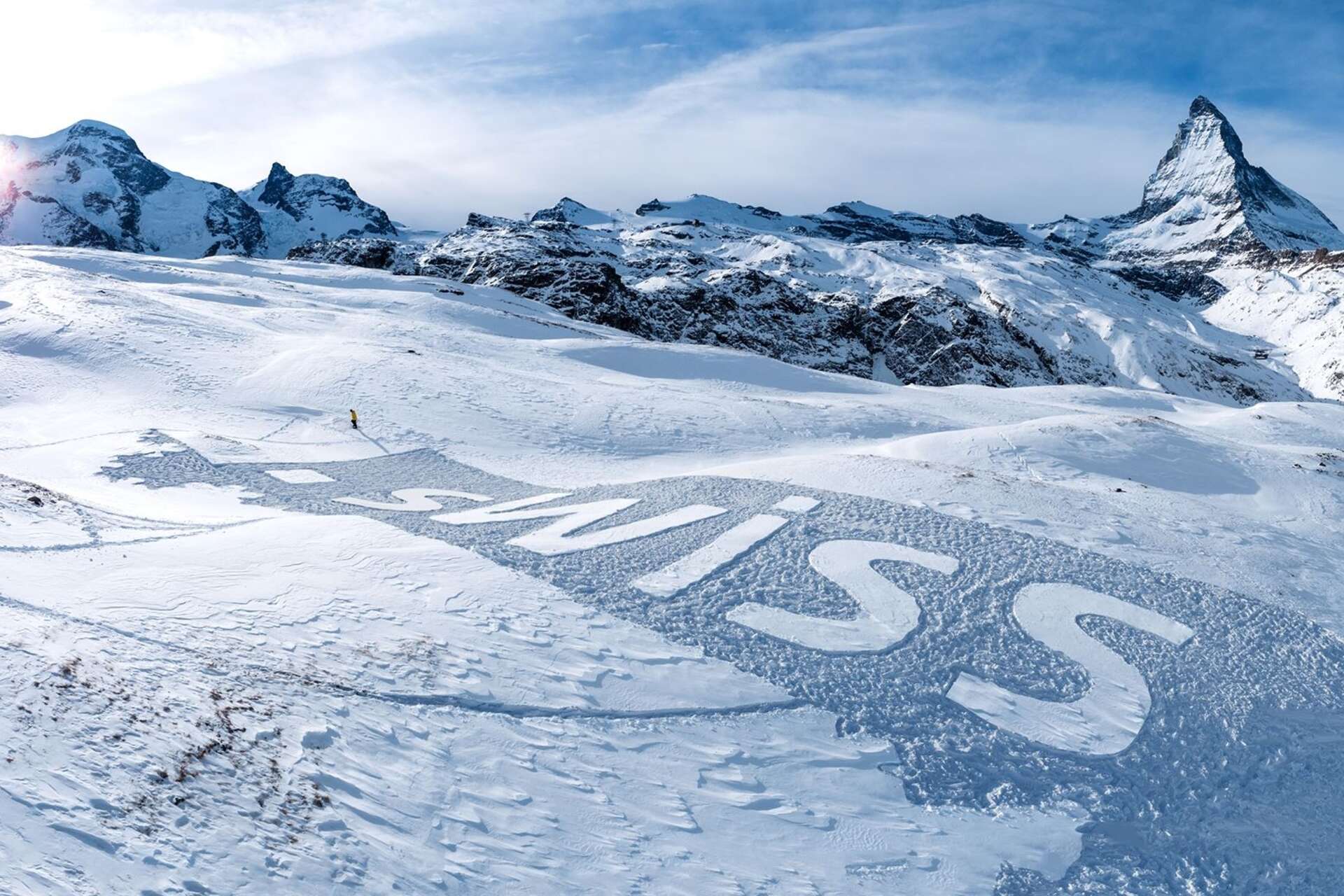 .swiss: il TLD “.swiss” della Svizzera rappresentato sulle nevi del ghiacciaio del monte Cervino