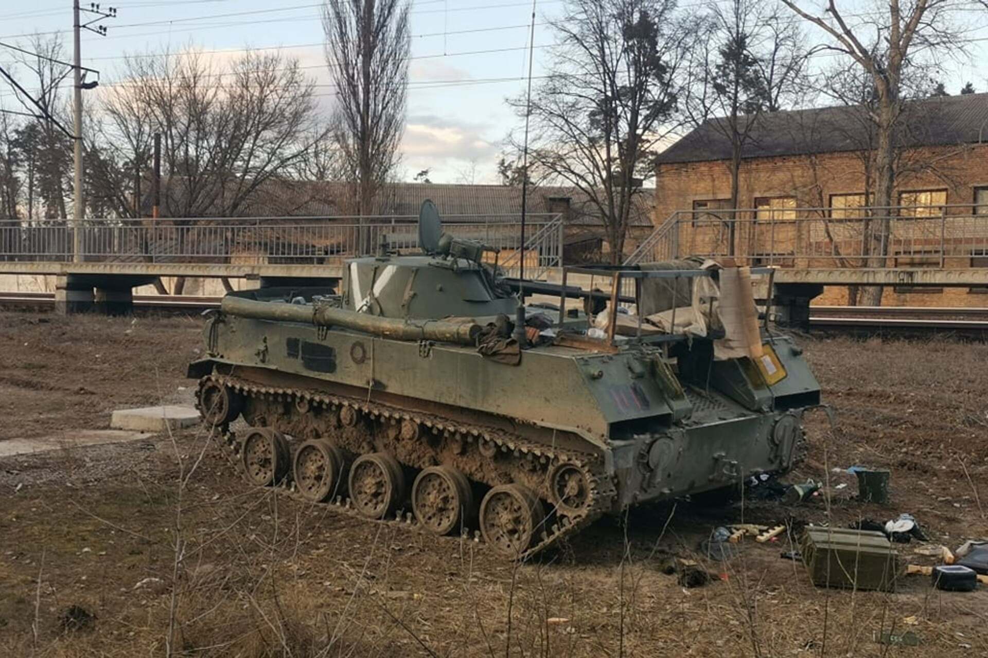 Russisch-Oekraïense oorlog: een verlaten Russische tank