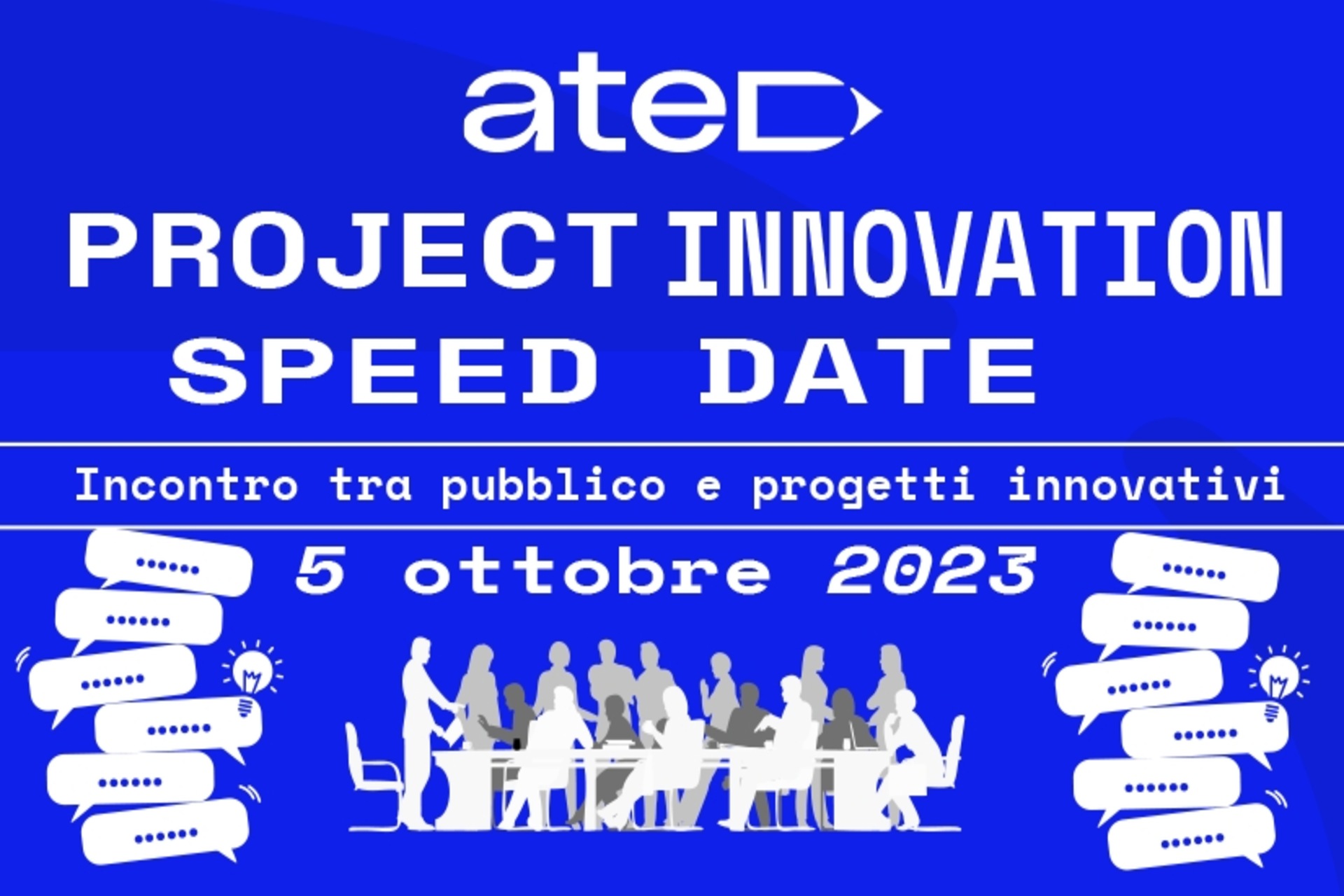 ATED projekta inovāciju ātruma datums: plakāts un galvenais vizuālais materiāls