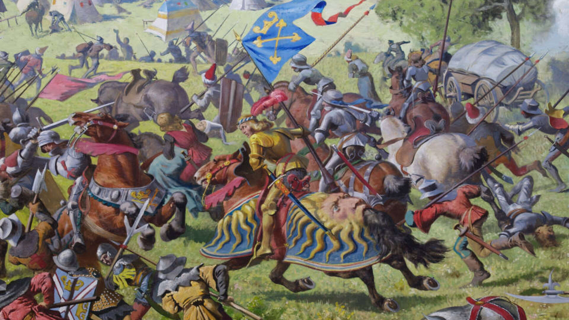 Battaglia di Morat: un particolare del dipinto restaurato dall’EPFL