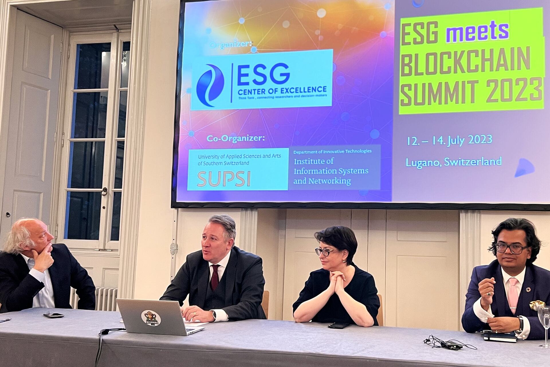 Blockchain ir ESG: Giacomo Poretti, Marco Casanova, Crenguta Leaua ir Aditya Singh