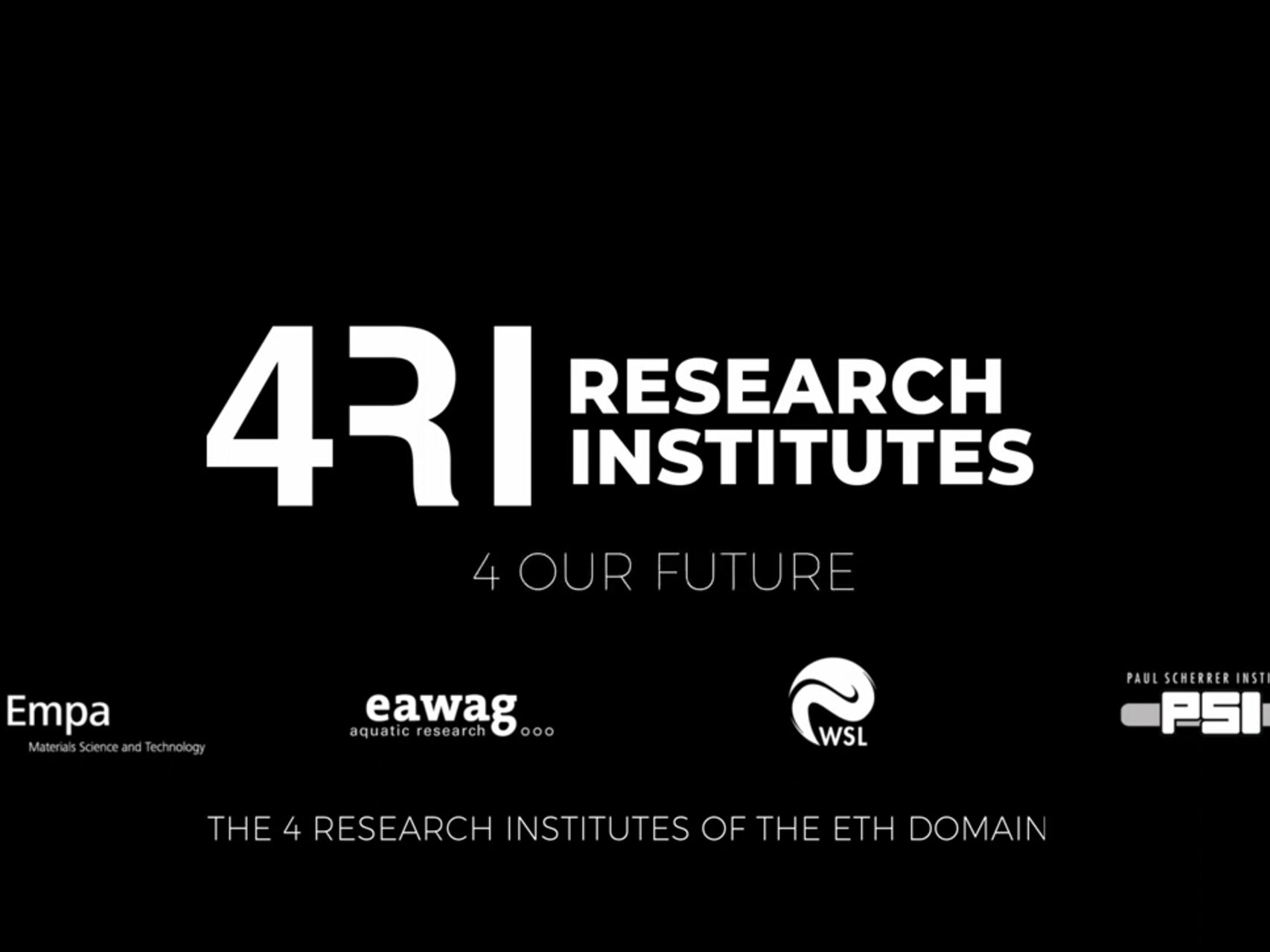 Schweiziska forskningscentra: EMPA, EAWAG, WSL och PSI