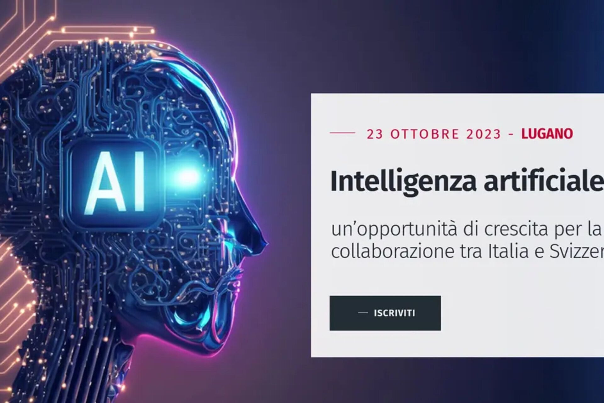 瑞士和義大利：AI、義大利和瑞士活動的主視覺