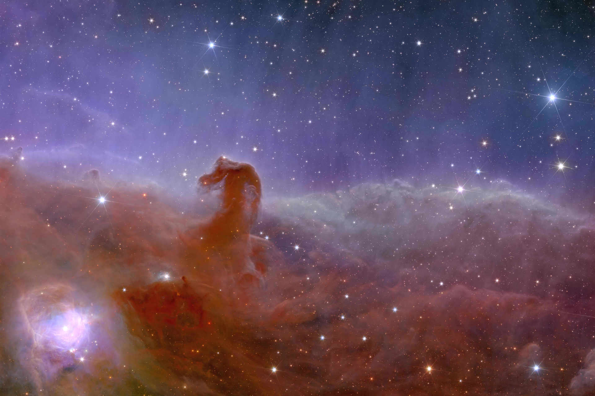 Туманность Лошадиные поля, вид с телескопа Евклида